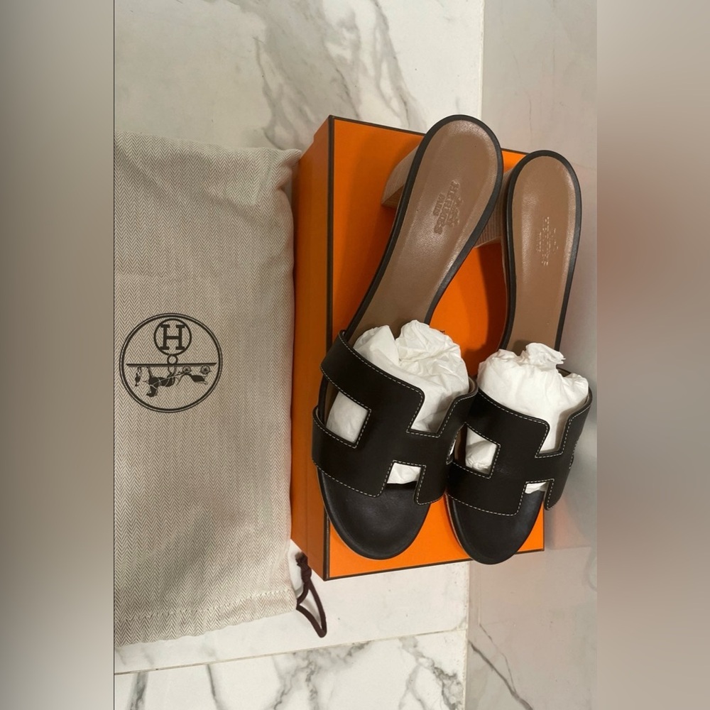 Hermès - Oasis sandal, Women's, Leather, Black